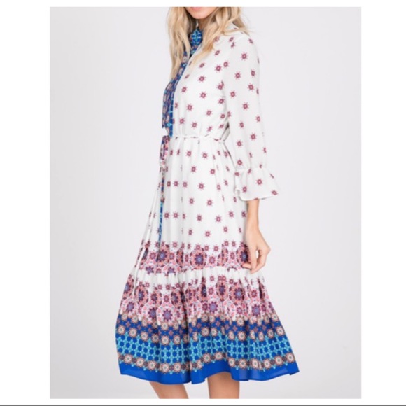 ✨LAST ONE ✨Bohemian chic gorgeous midi dress - Picture 6 of 7